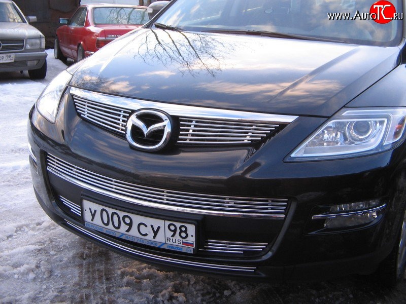 10 199 р. Декоративная вставка воздухозаборника Berkut Mazda CX-9 TB дорестайлинг (2007-2009)  с доставкой в г. Нижний Новгород