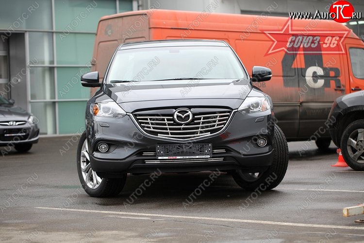 8 819 р. Декоративный элемент решетки радиатора Souz-96 (d16) Mazda CX-9 TB дорестайлинг (2007-2009)  с доставкой в г. Нижний Новгород