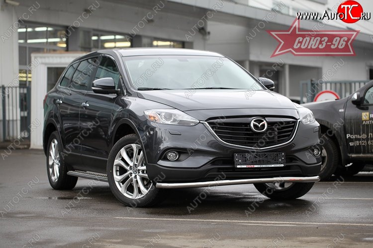 18 179 р. Защита переднего бампера одинарная Souz-96 Premium (d60) Mazda CX-9 TB дорестайлинг (2007-2009)  с доставкой в г. Нижний Новгород