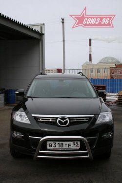 13 409 р. Защита переднего бампера (дорестайлинг) Souz-96 (d60) Mazda CX-9 TB дорестайлинг (2007-2009)  с доставкой в г. Нижний Новгород. Увеличить фотографию 2