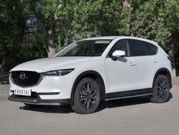 11 999 р. Защита переднего бампера (2 трубыØ42 мм, нержавейка) Russtal Mazda CX-5 KF (2016-2024)  с доставкой в г. Нижний Новгород. Увеличить фотографию 2