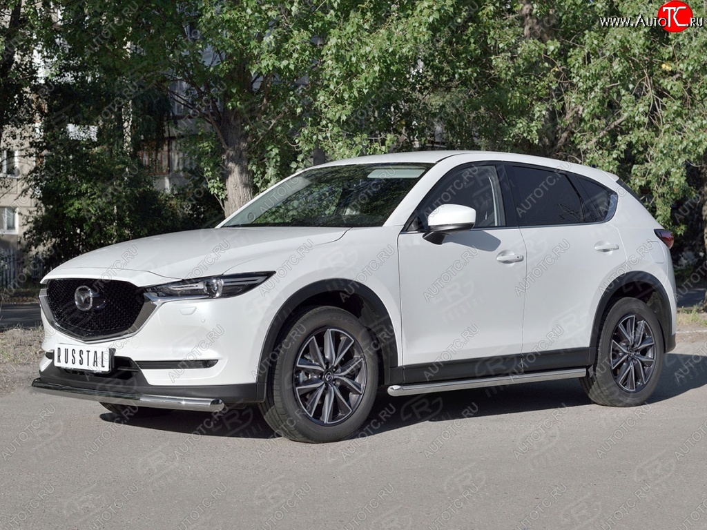 16 899 р. Одинарная защита переднего бампера SLITKOFF диаметром 63 мм Mazda CX-5 KF (2016-2025)  с доставкой в г. Нижний Новгород