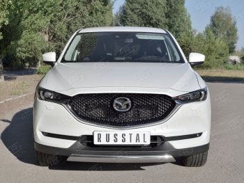 14 999 р. Защита переднего бампера из овальной трубы диаметром 75x42 мм Russtal Mazda CX-5 KF (2016-2024)  с доставкой в г. Нижний Новгород. Увеличить фотографию 2