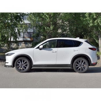 17 299 р. Защита порогов из круглой трубы диаметром 63 мм Russtal v3 Mazda CX-5 KF (2016-2024)  с доставкой в г. Нижний Новгород. Увеличить фотографию 2