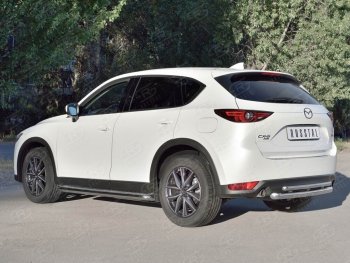 16 649 р. Защита заднего бампера (Ø63 и 42 мм, нержавейка) SLITKOFF Mazda CX-5 KF (2016-2025)  с доставкой в г. Нижний Новгород. Увеличить фотографию 3