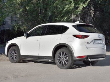 12 349 р. Защита заднего бампера (Ø63 мм дуга, нержавейка) SLITKOFF Mazda CX-5 KF (2016-2025)  с доставкой в г. Нижний Новгород. Увеличить фотографию 4