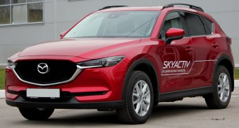 8 999 р. Рейлинги крыши АПС  Mazda CX-5  KF (2016-2025) (Серебристые без поперечин )  с доставкой в г. Нижний Новгород. Увеличить фотографию 3