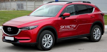 8 999 р. Рейлинги крыши АПС  Mazda CX-5  KF (2016-2025) (Серебристые без поперечин )  с доставкой в г. Нижний Новгород. Увеличить фотографию 4