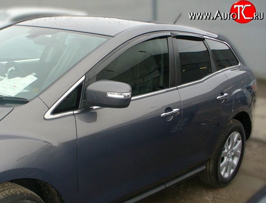 2 999 р. Дефлекторы окон (ветровики) Novline 4 шт Mazda CX-7 ER дорестайлинг (2006-2010)  с доставкой в г. Нижний Новгород