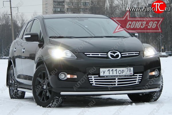 10 664 р. Защита переднего бампера d 42 Mazda CX-7 ER дорестайлинг (2006-2010)  с доставкой в г. Нижний Новгород