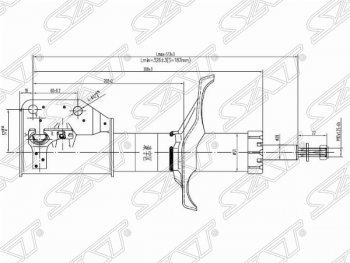 2 699 р. Правый амортизатор передний SAT  Mazda 323/Familia  седан - Premacy  с доставкой в г. Нижний Новгород. Увеличить фотографию 1