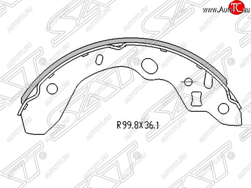 1 199 р. Колодки тормозные задние SAT  Mazda 323/Familia седан BJ дорестайлинг (1998-2000)  с доставкой в г. Нижний Новгород