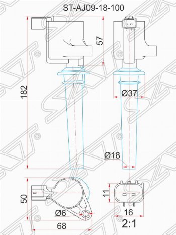 Катушка зажигания SAT (3.0)  MPV ( LW,  LY), Tribute