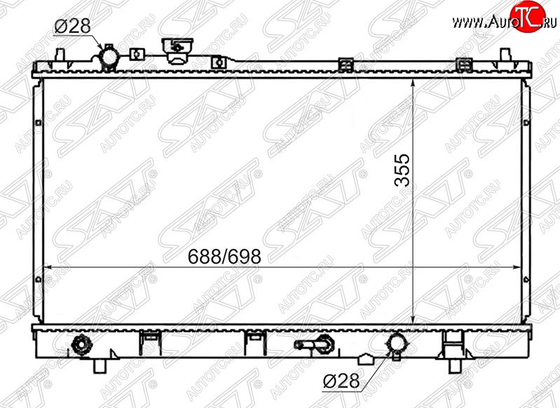 5 849 р. Радиатор двигателя SAT (трубчатый, МКПП/АКПП)  Mazda Premacy (1999-2004)  с доставкой в г. Нижний Новгород