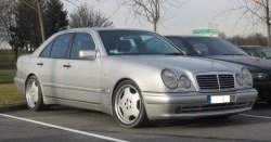 4 499 р. Комплект порогов AMG E45 Mercedes-Benz E-Class W210 дорестайлинг седан (1996-1999) (Неокрашенные)  с доставкой в г. Нижний Новгород. Увеличить фотографию 4