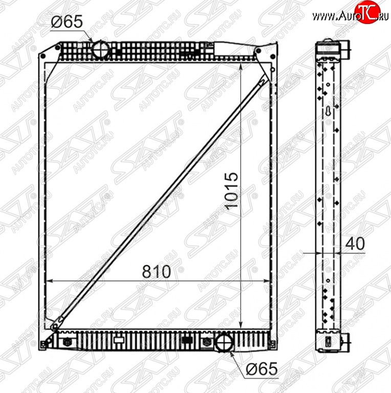 48 999 р. Радиатор двигателя SAT (пластинчатый, МКПП/АКПП) Mercedes-Benz Actros (1995-2024)  с доставкой в г. Нижний Новгород