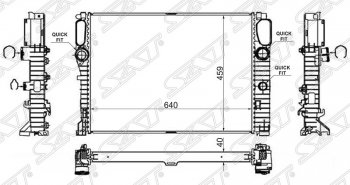 Радиатор двигателя SAT (пластинчатый, DIESEL, МКПП/АКПП)  CLS class  C219, E-Class  W211