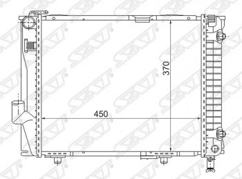 Радиатор двигателя SAT (пластинчатый, 2.6/2.8/3.0/3.2/3.6AMG, МКПП/АКПП) Mercedes-Benz (Мерседес-Бенс) E-Class (е-класс) ( W124,  S124) (1984-1996) W124, S124 седан дорестайлинг, универсал рестайлинг