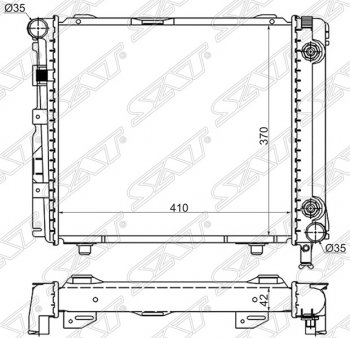 Радиатор двигателя SAT (пластинчатый, 2.0/2.2/2.3, АКПП)  C-Class  W201, E-Class ( W124,  S124)
