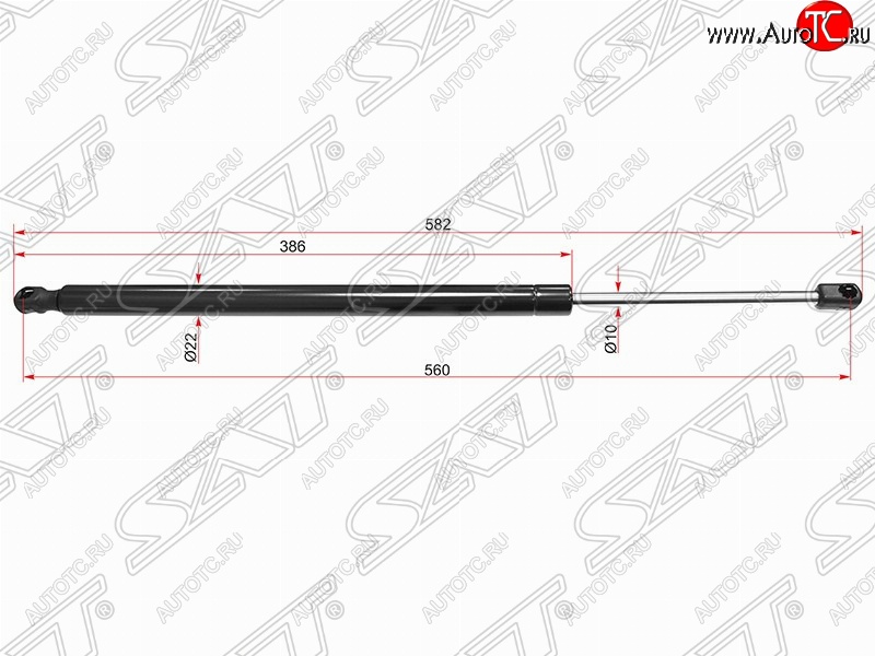 599 р. Газовый упор крышки багажника SAT  Mercedes-Benz ML class  W164 (2005-2011) дорестайлинг, рестайлинг  с доставкой в г. Нижний Новгород