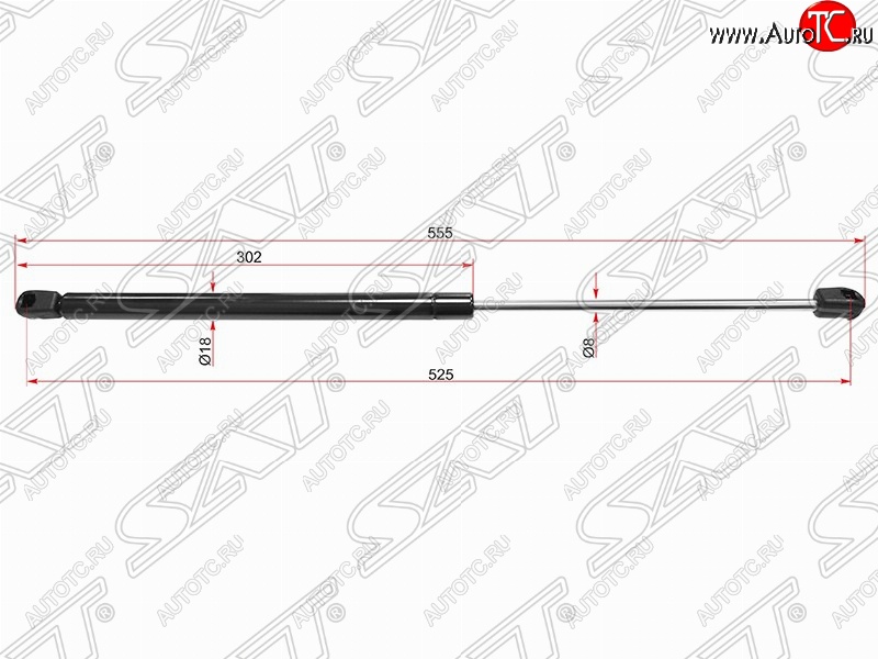 529 р. Левый газовый упор крышки багажника SAT  Mercedes-Benz A class  W176 (2012-2015) дорестайлинг, хэтчбэк 5 дв.  с доставкой в г. Нижний Новгород