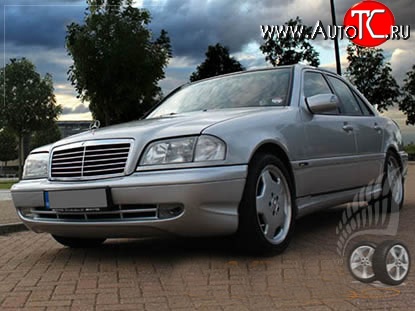 11 399 р. Передний бампер AMG Mercedes-Benz C-Class W202 дорестайлинг седан (1993-1997) (Неокрашенный)  с доставкой в г. Нижний Новгород