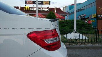 3 399 р. Лип спойлер АВТОКРАТ AMG  Mercedes-Benz C-Class  W204 (2007-2015) дорестайлинг седан, рестайлинг седан (Неокрашенный)  с доставкой в г. Нижний Новгород. Увеличить фотографию 2