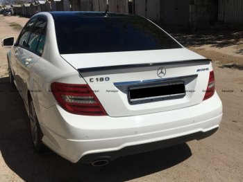 3 399 р. Лип спойлер АВТОКРАТ AMG  Mercedes-Benz C-Class  W204 (2007-2015) дорестайлинг седан, рестайлинг седан (Неокрашенный)  с доставкой в г. Нижний Новгород. Увеличить фотографию 4