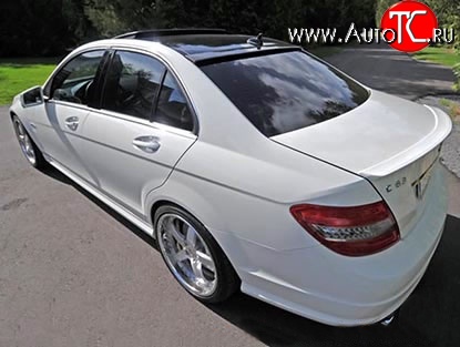 4 749 р. Козырёк на заднее лобовое стекло AMG Mercedes-Benz C-Class W204 дорестайлинг седан (2007-2011) (Неокрашенный)  с доставкой в г. Нижний Новгород