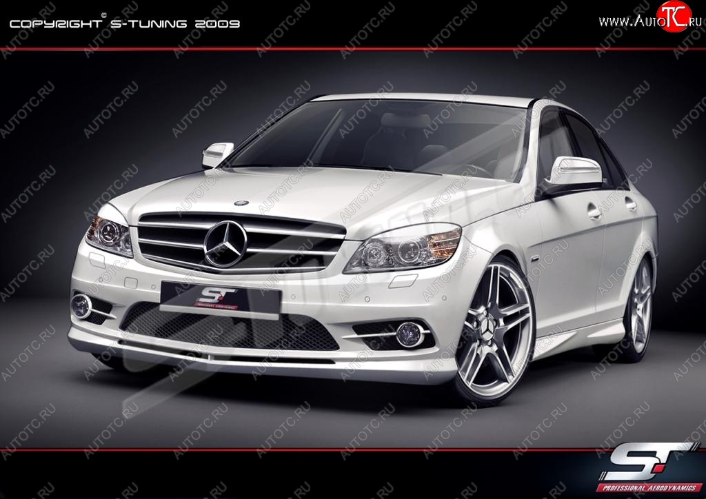 15 299 р. Пороги накладки Wild Mercedes-Benz C-Class W204 дорестайлинг седан (2007-2011)  с доставкой в г. Нижний Новгород