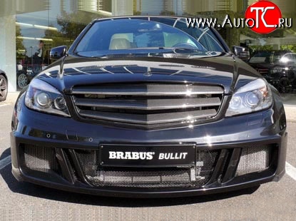 8 149 р. Радиаторная решётка Brabus Bullit Mercedes-Benz C-Class W204 дорестайлинг седан (2007-2011) (Неокрашенная)  с доставкой в г. Нижний Новгород