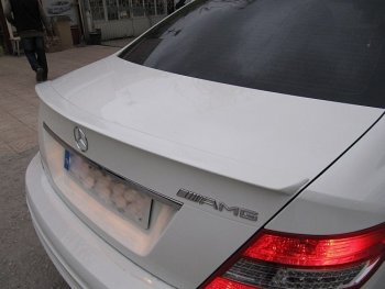 3 499 р. Спойлер багажника AMG Mercedes-Benz C-Class W204 дорестайлинг седан (2007-2011) (Неокрашенный)  с доставкой в г. Нижний Новгород. Увеличить фотографию 2