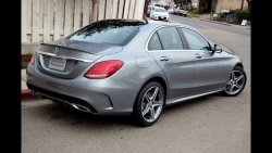 5 249 р. Лип спойлер C63 AMG Mercedes-Benz C-Class W205 дорестайлинг седан (2015-2018) (Неокрашенный)  с доставкой в г. Нижний Новгород. Увеличить фотографию 2