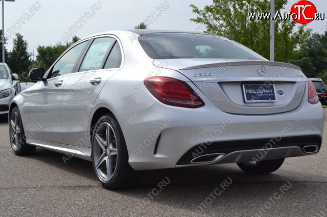 5 249 р. Лип спойлер C63 AMG Mercedes-Benz C-Class W205 дорестайлинг седан (2015-2018) (Неокрашенный)  с доставкой в г. Нижний Новгород