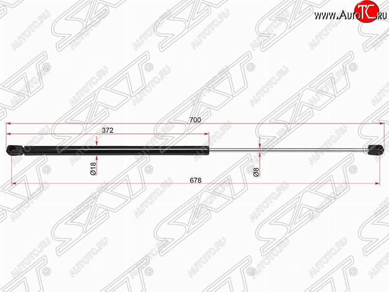 749 р. Газовый упор капота SAT  Mercedes-Benz S class  W220 (1998-2005)  с доставкой в г. Нижний Новгород