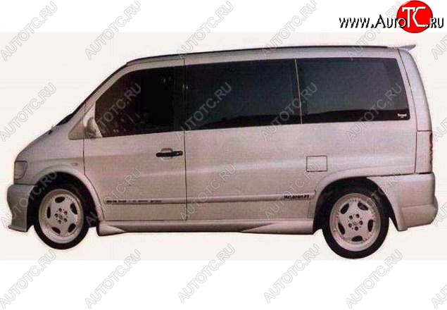 6 249 р. Пороги накладки CT Mercedes-Benz Vito W638 (1996-2003) (Неокрашенные)  с доставкой в г. Нижний Новгород