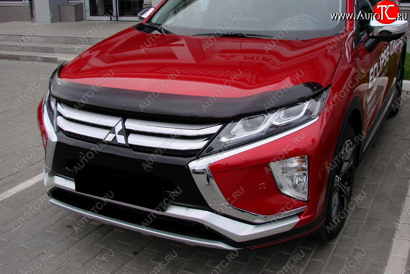 3 299 р. Дефлектор капота SIM  Mitsubishi Eclipse Cross  GK (2017-2021) дорестайлинг  с доставкой в г. Нижний Новгород