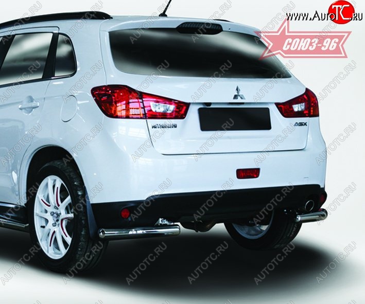 7 919 р. Защита заднего бампера из боковых уголков Souz-96 (d60) Mitsubishi ASX 1-ый рестайлинг (2013-2016)  с доставкой в г. Нижний Новгород