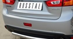 12 499 р. Одинарная защита заднего бампера из трубы диаметром 63 мм SLITKOFF Mitsubishi ASX 1-ый рестайлинг (2013-2016)  с доставкой в г. Нижний Новгород. Увеличить фотографию 2