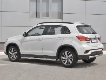 12 949 р. Защита заднего бампера (Ø63 мм, нержавейка) RUSSTAL  Mitsubishi ASX (2017-2020) 2-ой рестайлинг  с доставкой в г. Нижний Новгород. Увеличить фотографию 2