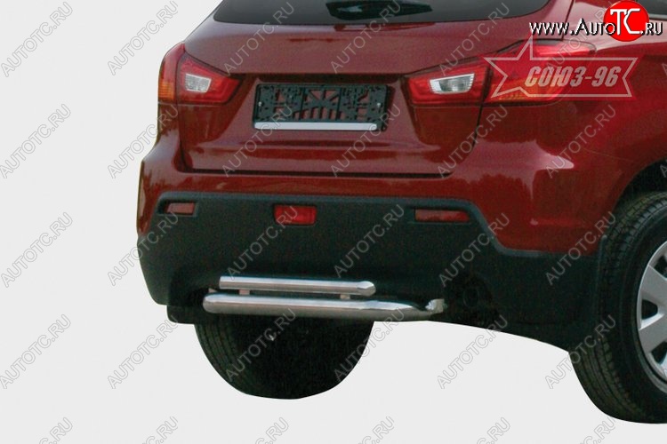 11 609 р. Защита заднего бампера Souz-96 (d60/42) Mitsubishi ASX дорестайлинг (2010-2012)  с доставкой в г. Нижний Новгород