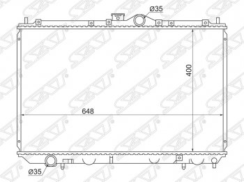 Радиатор двигателя (пластинчатый, 1.6, МКПП) SAT Mitsubishi Carisma (1999-2004)