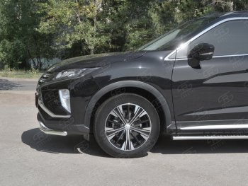 13 199 р. Защита переднего бампера (Ø42 мм, нержавейка) SLITKOFF  Mitsubishi Eclipse Cross  GK (2017-2021) дорестайлинг  с доставкой в г. Нижний Новгород. Увеличить фотографию 3