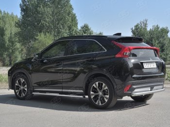 12 849 р. Защита заднего бампера (Ø63 мм, нержавейка) SLITKOFF  Mitsubishi Eclipse Cross  GK (2017-2021) дорестайлинг  с доставкой в г. Нижний Новгород. Увеличить фотографию 2