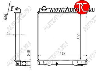 12 949 р. Радиатор двигателя (пластинчатый, МКПП) SAT Mitsubishi Fuso Canter (2000-2007)  с доставкой в г. Нижний Новгород