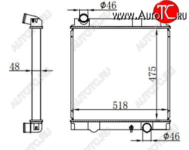 10 899 р. Радиатор двигателя (пластинчатый, МКПП) SAT Mitsubishi Fuso Canter (2000-2007)  с доставкой в г. Нижний Новгород