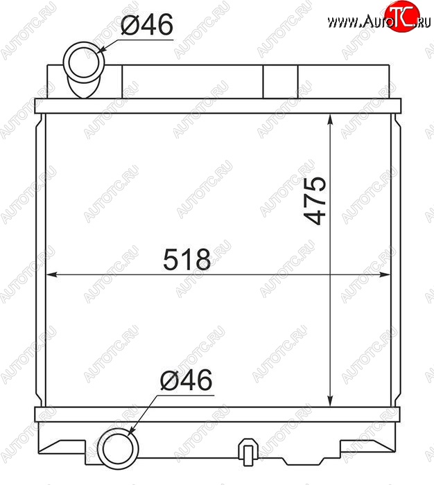 10 599 р. Радиатор SAT (пластинчатый) Mitsubishi Fuso Canter (2000-2007)  с доставкой в г. Нижний Новгород