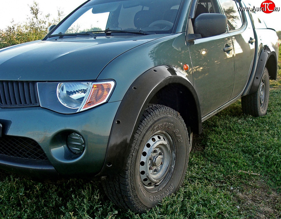 14 499 р. Расширители арок RA (комплект, 90 мм, Standart) Mitsubishi L200 4  дорестайлинг (2006-2014) (Поверхность шагрень)  с доставкой в г. Нижний Новгород