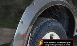 23 699 р. Накладки на колёсные арки RA (усиленные) Mitsubishi L200 4  дорестайлинг (2006-2014) (Плверхность глянец (подд окраску), Неокрашенные)  с доставкой в г. Нижний Новгород. Увеличить фотографию 3