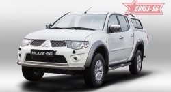 13 904 р. Овальная защита переднего бампера (d75х42) Souz-96  Mitsubishi L200  4 (2006-2014)  дорестайлинг  с доставкой в г. Нижний Новгород. Увеличить фотографию 1